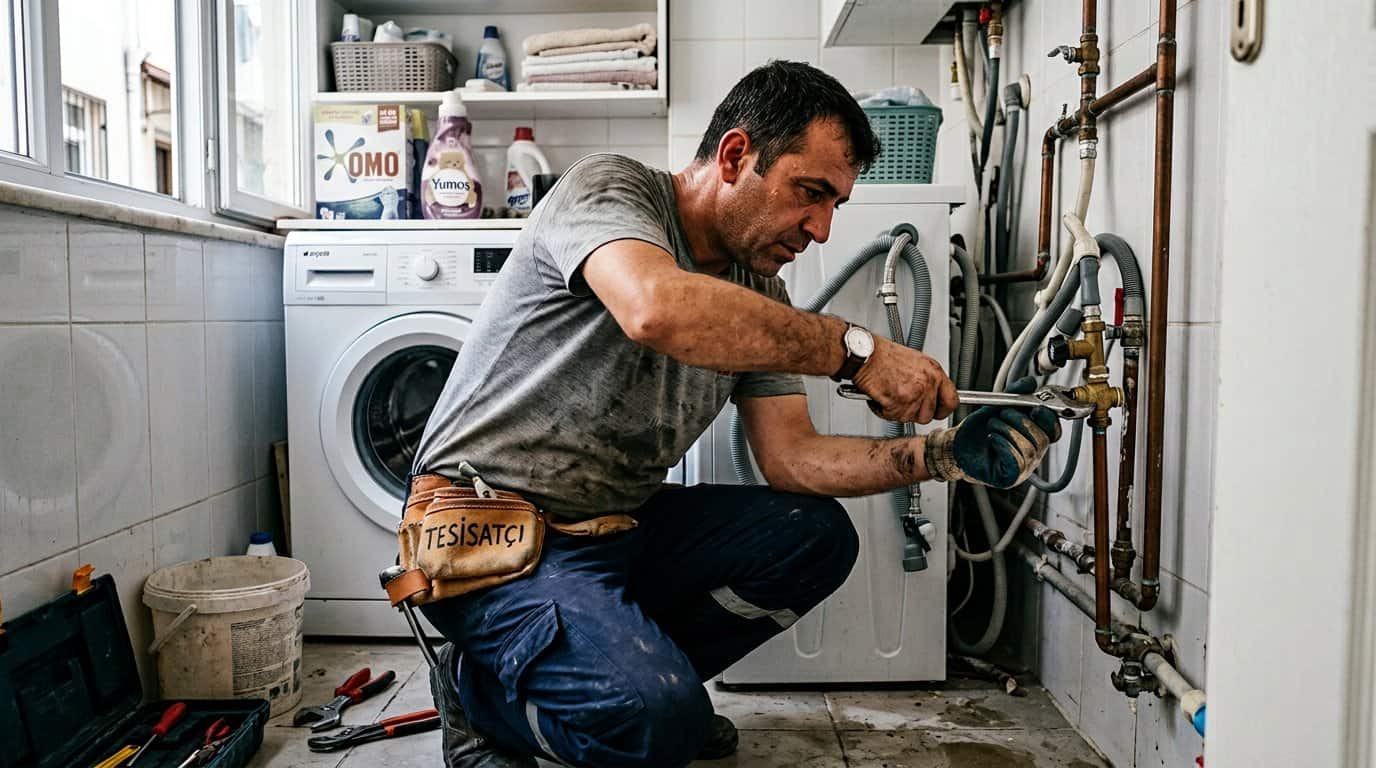 Su borusu ve cihaz bağlantısında tamir işlemi